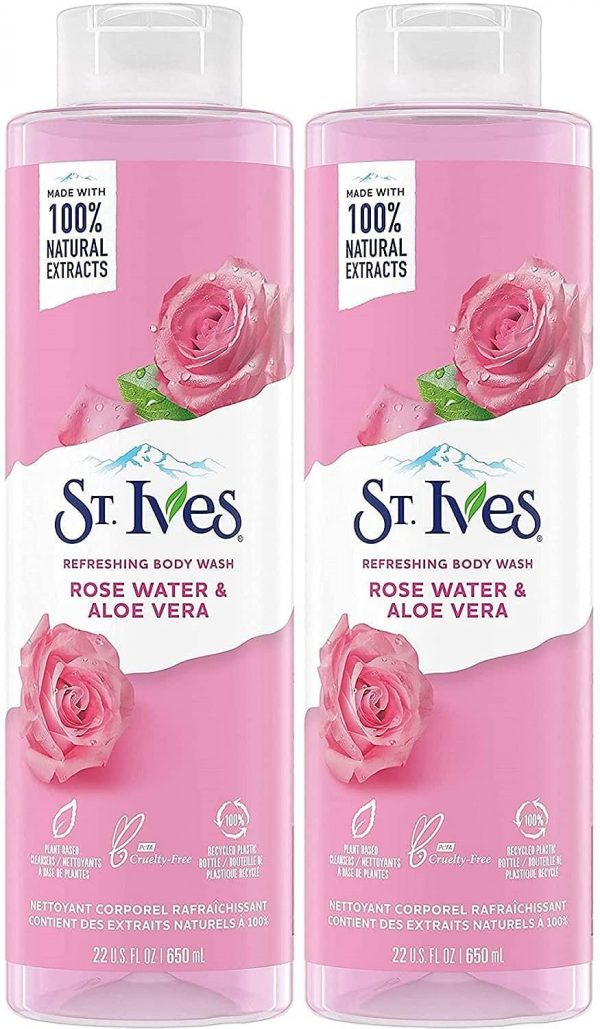 ST. IVES REFRESHING BODY WASH ROSE WATER AND ALOE VERA 650ml